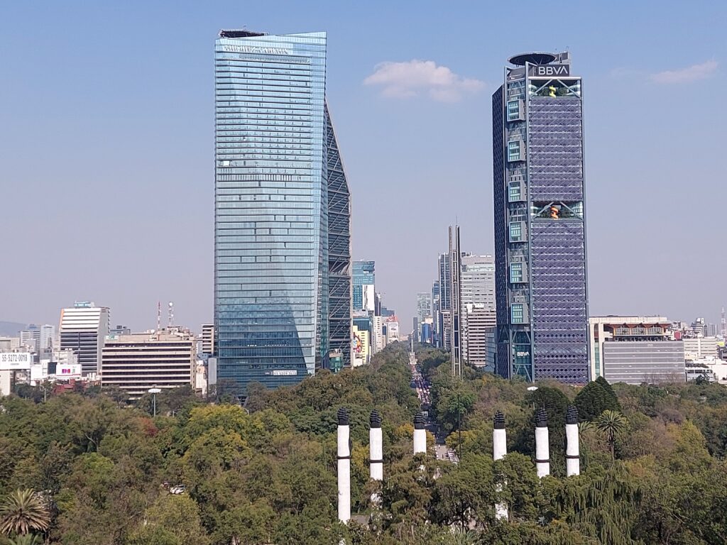 Vista fo Paseo de la Reforma a partir do Castelo de Chapultepec